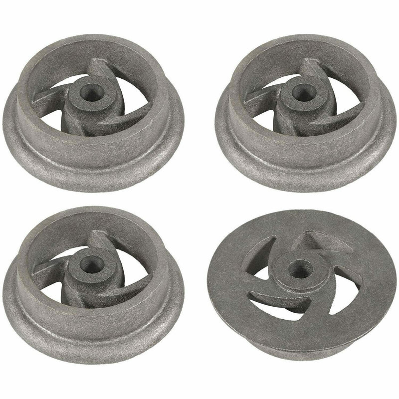 DURAFORCE 4PCS Cast Iron Cart Wheels Caster Set for Large Model Mine Ore Car Mining 7 1/4"