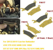 DURAFORCE For Can-Am Outlander 450 570 650 850 1000 EFI XT XMR DPS Front & Rear Brake Pad