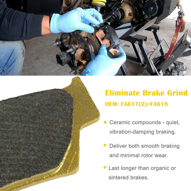 DURAFORCE For Can-Am Outlander 450 570 650 850 1000 EFI XT XMR DPS Front & Rear Brake Pad