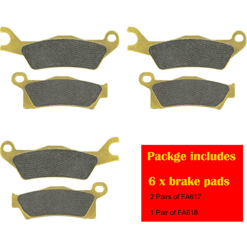 DURAFORCE For Can-Am Outlander 450 570 650 850 1000 EFI XT XMR DPS Front & Rear Brake Pad