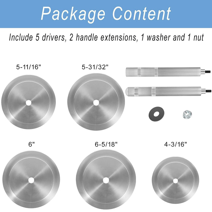 DURAFORCE 61850 Truck Hub Seal Installer Set for Class 7 & 8 M Duty & Road Trucks Trailers