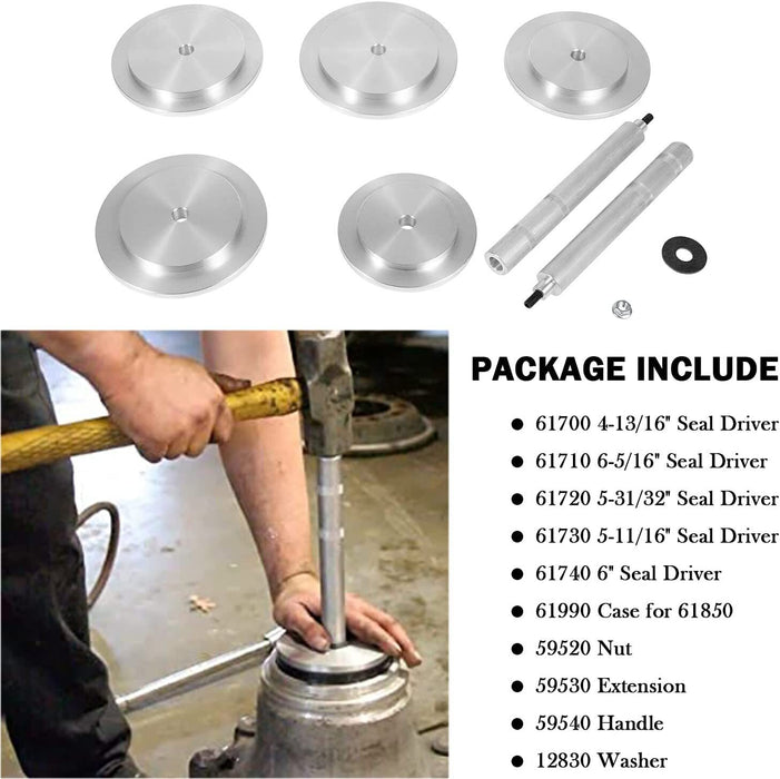 DURAFORCE 61850 Truck Hub Seal Installer Set for Class 7 & 8 M Duty & Road Trucks Trailers