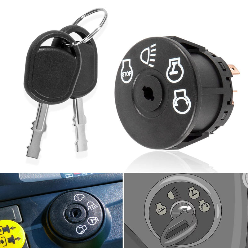 DURAFORCE Ignition Starter Switch & 2 Keys For John Deere X300 X304 X320 X324 X340 X500