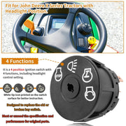 DURAFORCE Ignition Starter Switch & 2 Keys For John Deere X300 X304 X320 X324 X340 X500