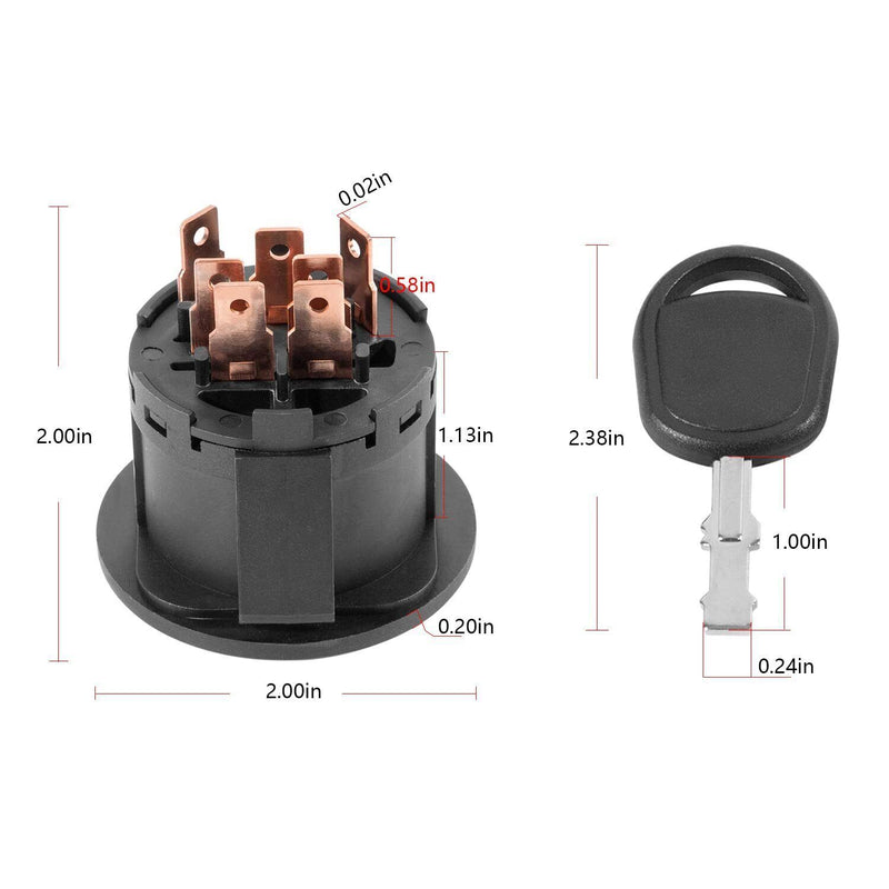 DURAFORCE Ignition Starter Switch & 2 Keys For John Deere X300 X304 X320 X324 X340 X500