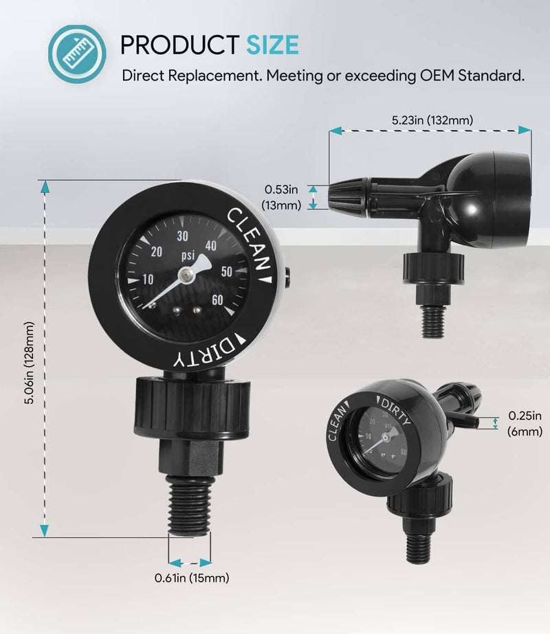 DURAFORCE For Jandy Pool Filter Pressure Gauge & Air Relief R0357200 Replacement part