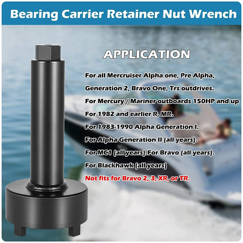 DURAFORCE 91-61069 Bearing Carrier Retainer Wrench Tool for Mercury Mercruiser Alpha One