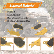 DURAFORCE Front & Rear Brake Pads For 2016-2021 Can Am Defender HD7 HD8 800 HD10 1000 XT