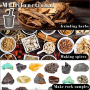 DURAFORCE Cast Iron Mortar Pestle Tool Rock-Ore Crusher-Assay-Gold-Pulverizer-Quart-Silver