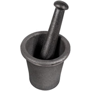 DURAFORCE Cast Iron Mortar Pestle Tool Rock-Ore Crusher-Assay-Gold-Pulverizer-Quart-Silver