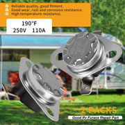 DURAFORCE 37022 Limit Switch For Atwood RV Furnaces, 85-III, 85-IV, 1522, 8525, 8531-190℉