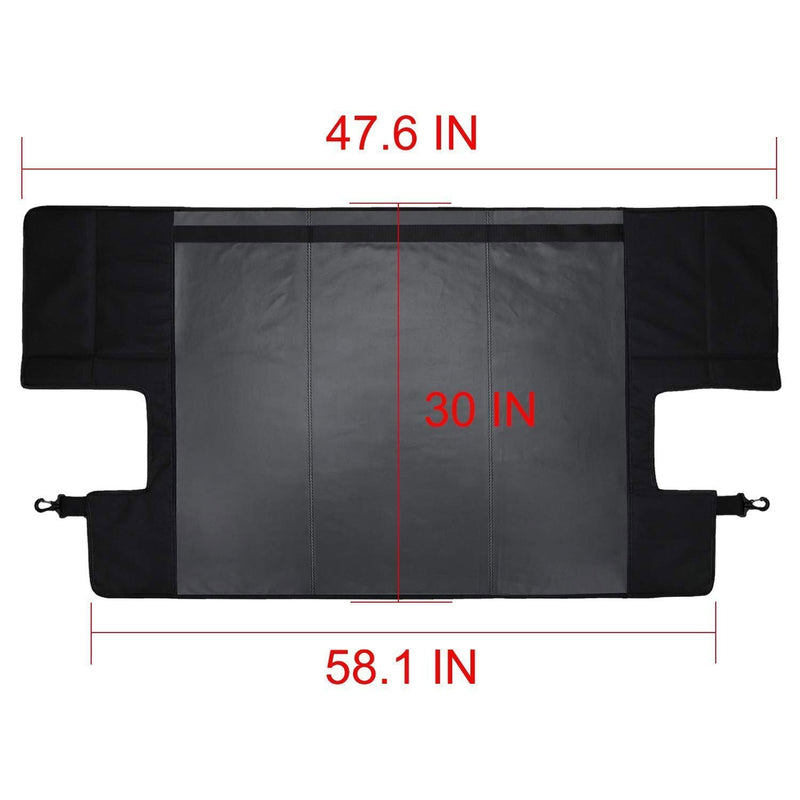 DURAFORCE Cargo Cover Foldable Rear Trunk Organizer Shade for Jeep Wrangler JL 2018~2020