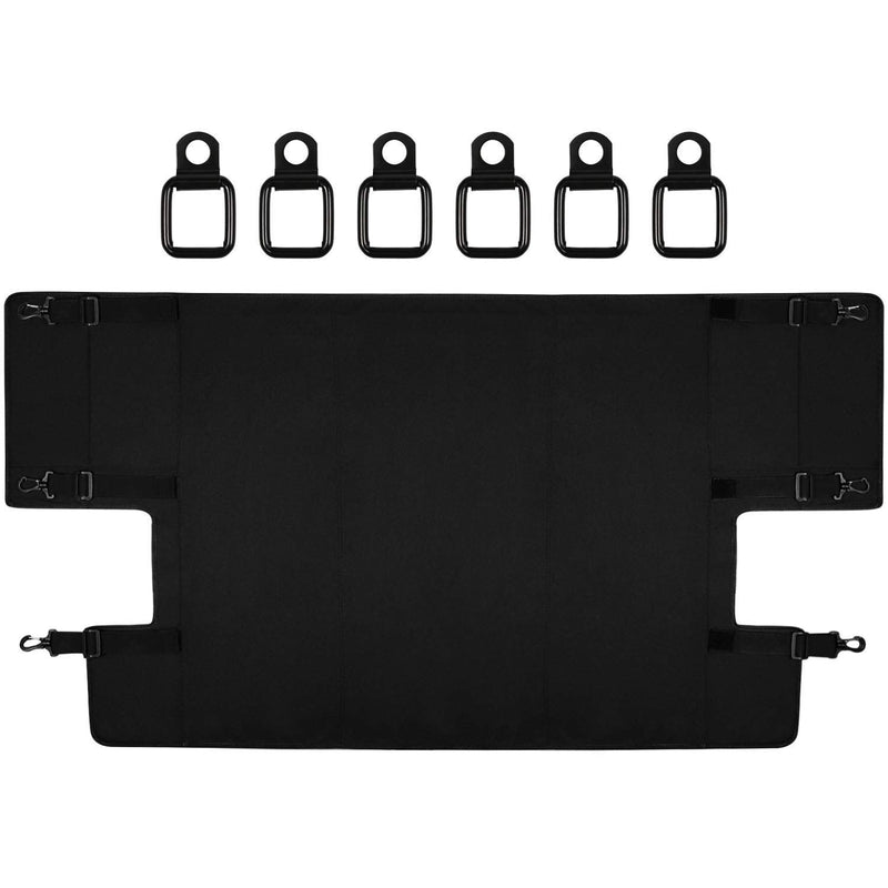 DURAFORCE Cargo Cover Foldable Rear Trunk Organizer Shade for Jeep Wrangler JL 2018~2020