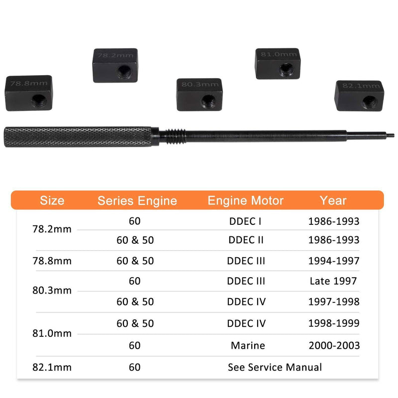 DURAFORCE Injector Sleeve Installer Remover & Height Gauge Tool Kits for Detroit Diesel 60