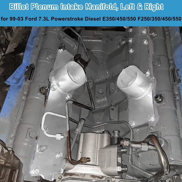 DURAFORCE For 1996-2003 Ford 7.3L Intake Manifold with Powerstroke Plenum Bolt Aluminum 3"