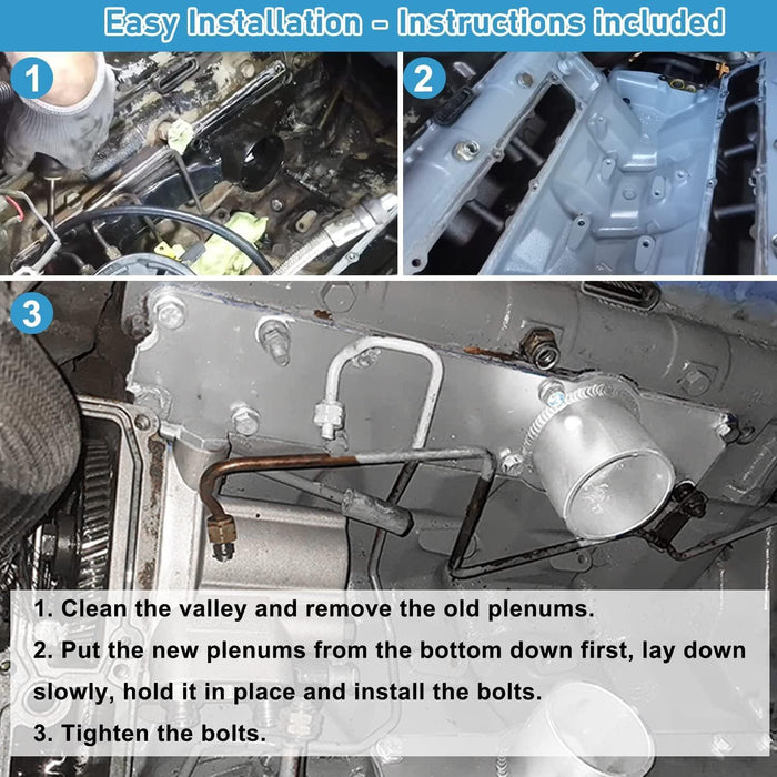 DURAFORCE For 1996-2003 Ford 7.3L Intake Manifold with Powerstroke Plenum Bolt Aluminum 3"