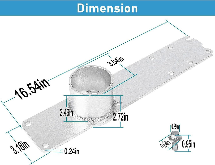 DURAFORCE For 1996-2003 Ford 7.3L Intake Manifold with Powerstroke Plenum Bolt Aluminum 3"