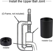 DURAFORCE 4Pcs Ball Joint Service Adapter Removal Installer Tool Kit for Jeep & Dodge Ram