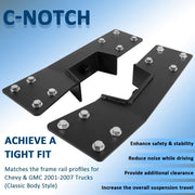 DURAFORCE C-Notch Rear Support & 6" Drop Flip Kit for 99-07 Chevy Silverado C1500 GMC Sier