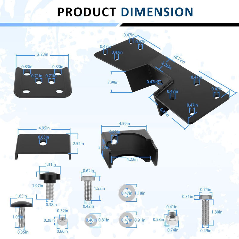DURAFORCE C-Notch Rear Support & 6" Drop Flip Kit for 99-07 Chevy Silverado C1500 GMC Sier