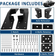 DURAFORCE C-Notch Rear Support & 6" Drop Flip Kit for 99-07 Chevy Silverado C1500 GMC Sier