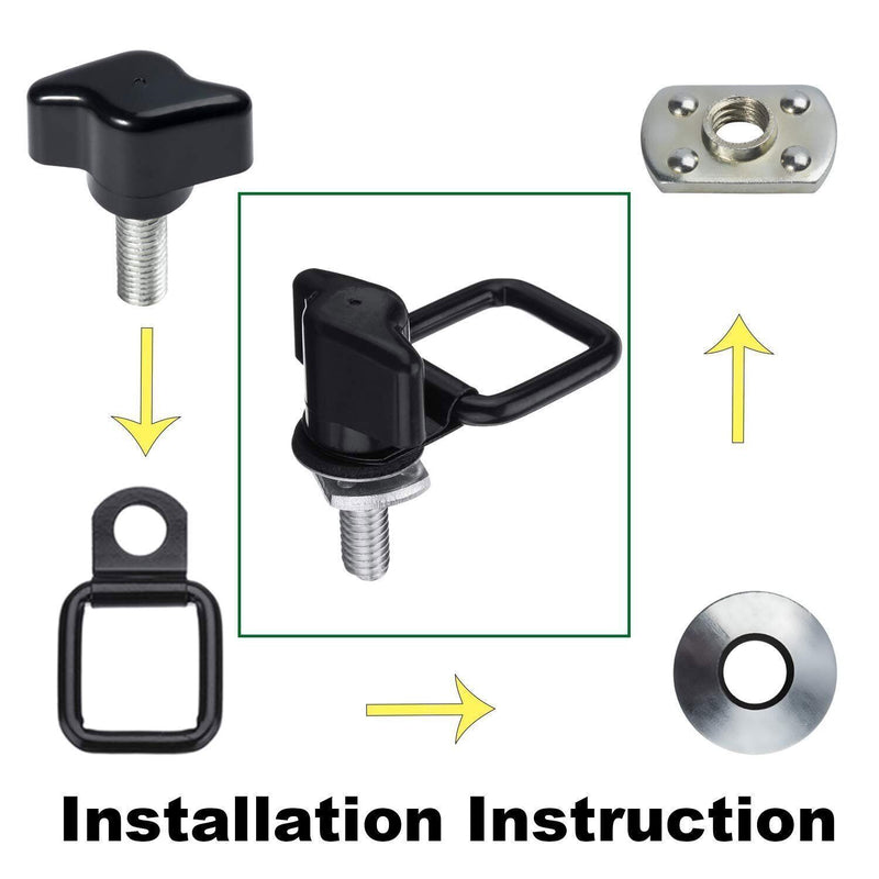DURAFORCE Hard Top Quick Removal Screw Washer Fastener Nuts Bolts Kit for Jeep Wrangler JK