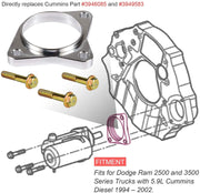 DURAFORCE Starter Spacer Kit w/ Bolts 5 Speed For 94-02 Dodge Ram 2500 3500 Cummins 5.9L