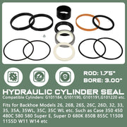DURAFORCE 1543262C1 G105549 G109460 Hydraulic Cylinder Seal Kit For Case 350 450 480C 580