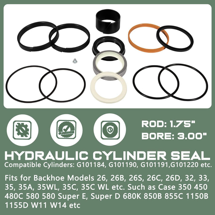 DURAFORCE 1543262C1 G105549 G109460 Hydraulic Cylinder Seal Kit For Case 350 450 480C 580