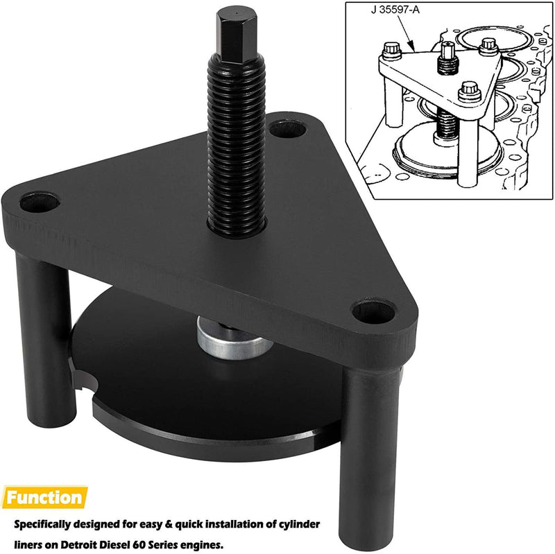 DURAFORCE J-35597-A 5874 Cylinder Liner Installer DD60 Tool Alt. Detroit Diesel 60 Series