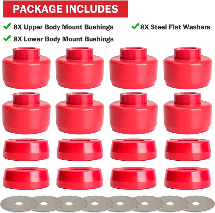 DURAFORCE 7-141 Body & Cab Mount Bushing Kit for 1999-2014 Chevy Silverado Sierra 2/4WD