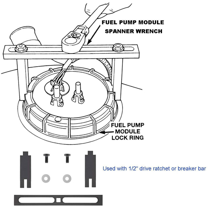 DURAFORCE Fuel Tank Lock Ring Tool Gas Tank Lid Pump Cover Removal Spanner for BMW Benz