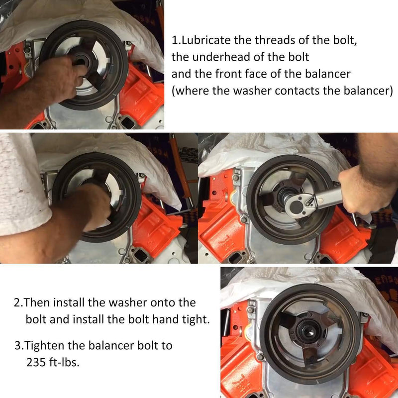 DURAFORCE For Chevy Crank Harmonic Balancer Bolt replaces ARP 234-2503 for LS1 LS2 LS3 LS6