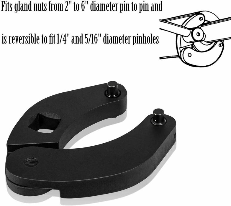 DURAFORCE 1266 Adjustable Gland Nut Wrench For Case 480E/580/580D/580SE/580 ck/180 Backhoe