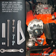 DURAFORCE Alternator Bracket Kit fits Small Block Chevy SBC 305 327 350 383 5.0L 5.7L V8