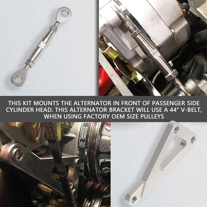 DURAFORCE Alternator Bracket Kit fits Small Block Chevy SBC 305 327 350 383 5.0L 5.7L V8