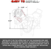 DURAFORCE Alternator Bracket Kit fits Small Block Chevy SBC 305 327 350 383 5.0L 5.7L V8