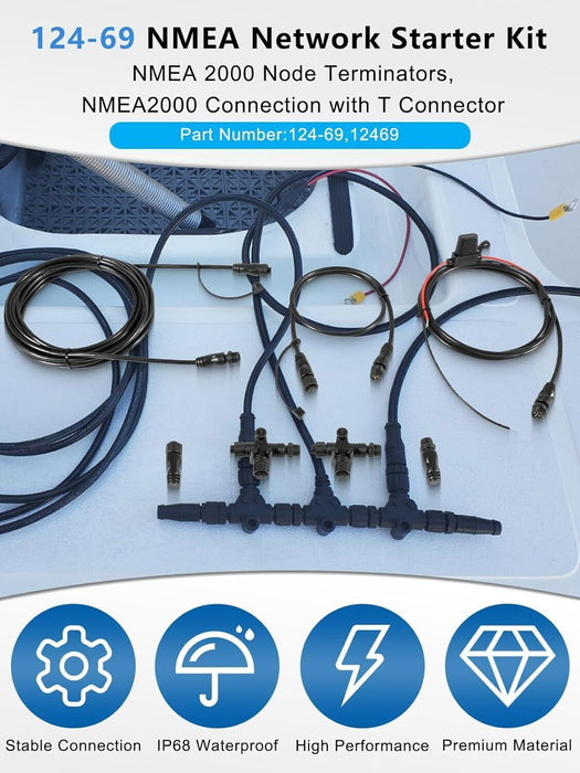 DURAFORCE 124-69 NMEA 2000 Network Starter Kit for Lowrance N2K Starter Kit N2K-EXP-RD-2