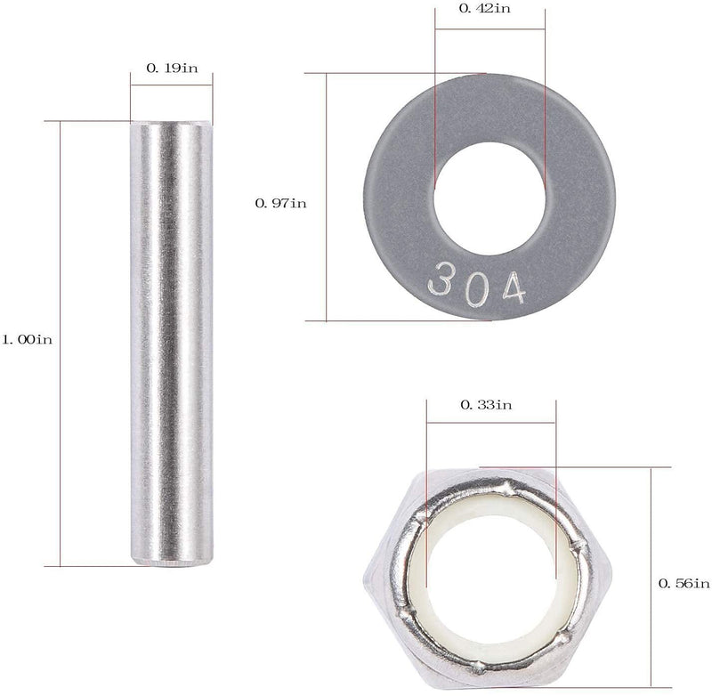 DURAFORCE MKP-34 Prop Nut Kit E for Minnkota trolling Motor w/ MKP-33&MKP-38 Props 1865019