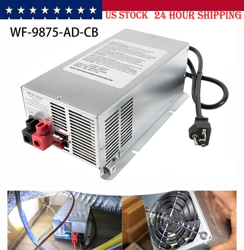 DURAFORCE WFCO 75 Amp Deck Mount Power Converter Charger Corded RV Trailer Camper WF-9875