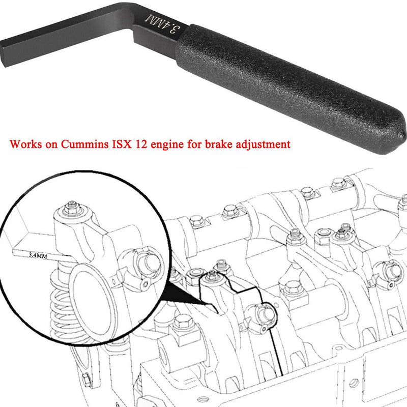 DURAFORCE For Cummins ISX 12 Engine 3.4MM 5298757 Jake Brake Feeler Gauge Adjustment Tool