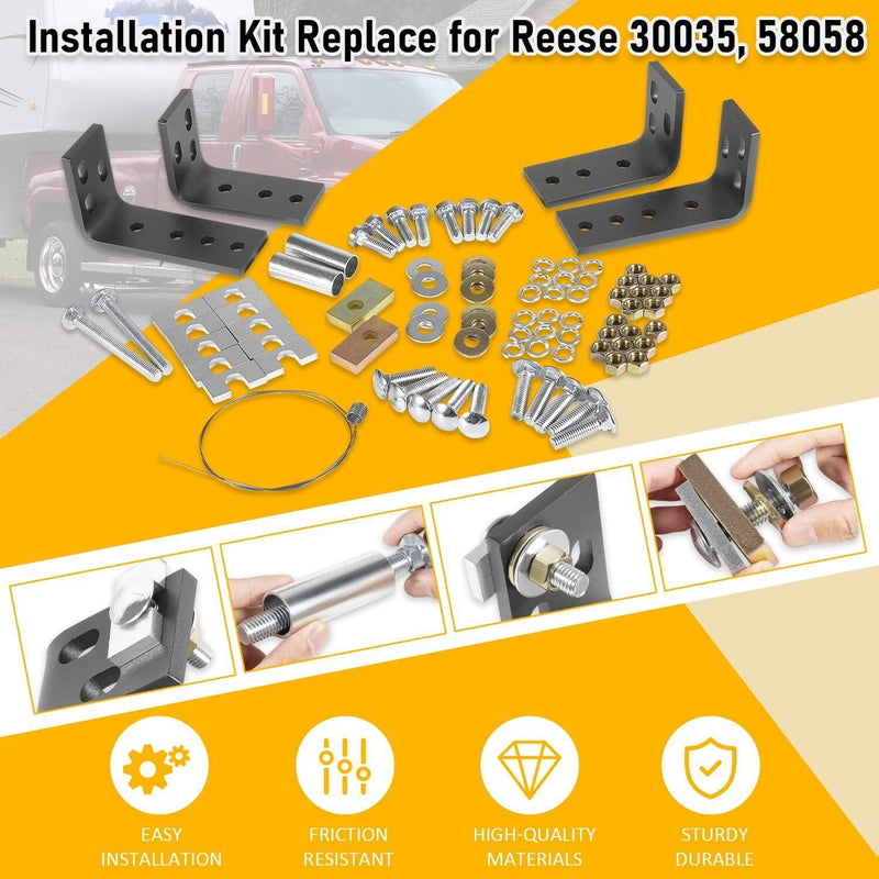 DURAFORCE 30035 Fifth Wheel Hitch With Brackets for Reinstallation of Full-Size Trucks