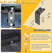 DURAFORCE 30035 Fifth Wheel Hitch With Brackets for Reinstallation of Full-Size Trucks