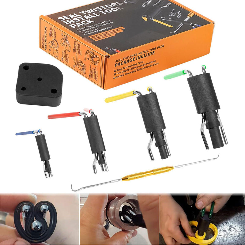 DURAFORCE Rod Seal Install Tool Set For Hydraulic Cylinder Skid Steers Loaders Backhoes
