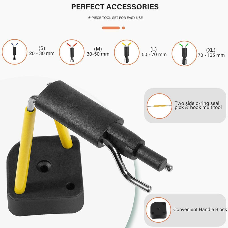 DURAFORCE Rod Seal Install Tool Set For Hydraulic Cylinder Skid Steers Loaders Backhoes