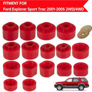 DURAFORCE 6-116 Body Mount Bushing Kit for Ford Explorer Sport Trac 2001-2005 2WD 4WD Red