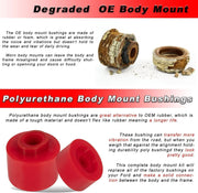 DURAFORCE 6-116 Body Mount Bushing Kit for Ford Explorer Sport Trac 2001-2005 2WD 4WD Red