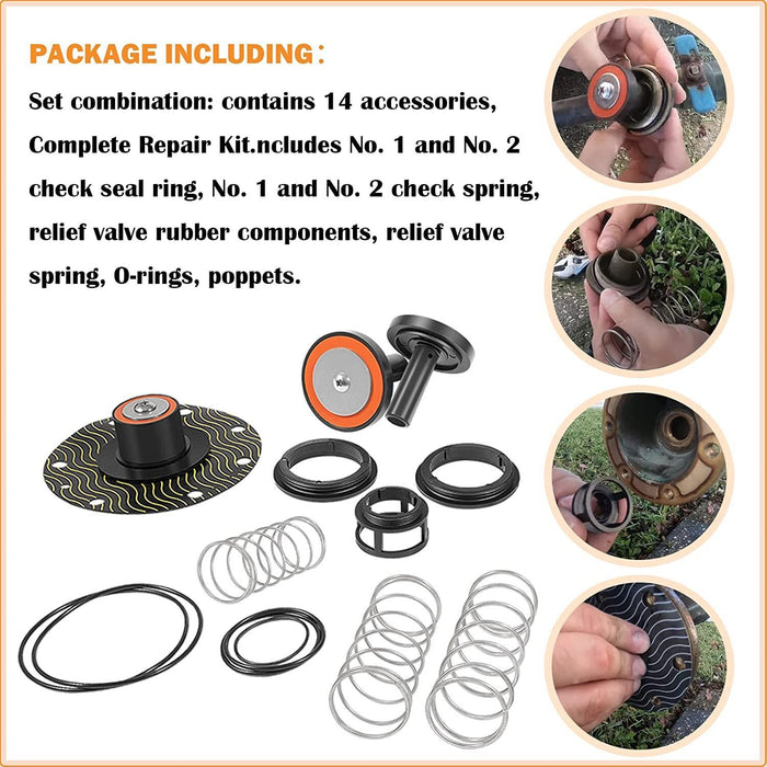 DURAFORCE 1-1/4"-2" Complete Repair Kit For Zurn Wilkins Backflow Preventer 975XL & 975XL2