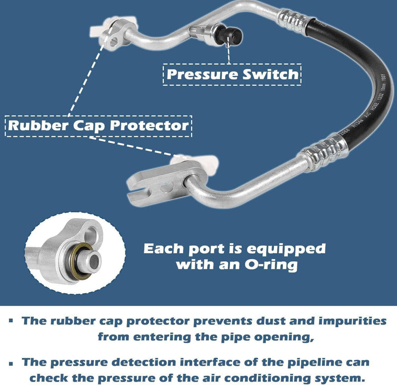 DURAFORCE 15-34440 AC Delco A/C Manifold Hose Assembly For Chevy GMC Acadia Traverse Buick