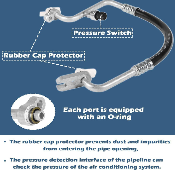 DURAFORCE 15-34440 AC Delco A/C Manifold Hose Assembly For Chevy GMC Acadia Traverse Buick